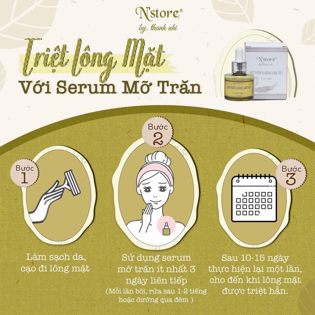 Mỡ Trăn Ngọc Lan Tây N'store 30ml Triệt Lông Mặt, Nách, Bikini, Tay Chân, Dưỡng Da, Chấm Mụn - LAI'S STORE