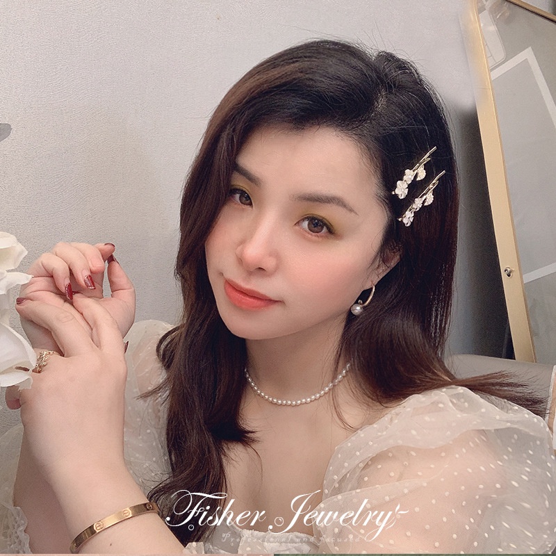 Kẹp Tóc Đính Ngọc Trai Thời Trang Cao Cấp Kiểu Hàn Quốc 1 Cái