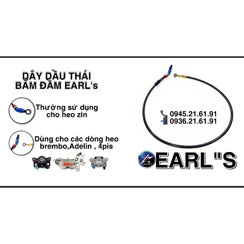 DÂY DẦU THẮNG THÁI - ĐẦU BẤM EARL'S (RỜI CHƯA BẤM)