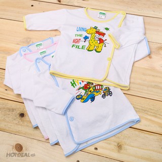 5 Áo Bác sĩ Sơ Sinh Tay Dài Trắng Cho Bé 2 - 12kg( chọn 1 trong 5 size)