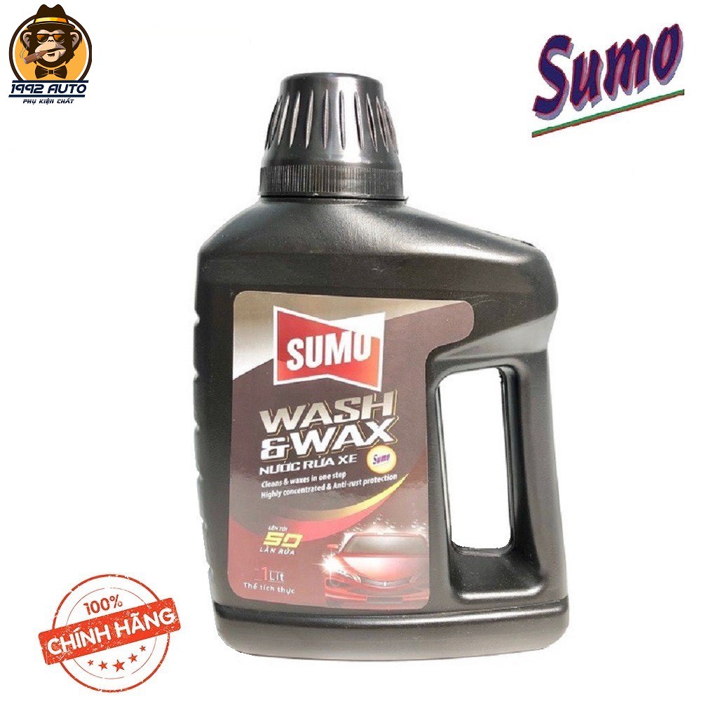 Nước rửa xe bảo vệ màu sơn xe SUMO WASH & WAX 1 lít