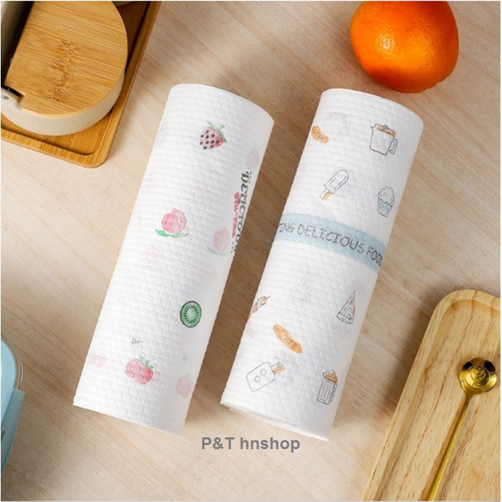 Cuộn Giấy Lau Đa Năng Size To – Loại 50 Tờ/Cuộn Có Kích Thước 25x20 Cm/tờ