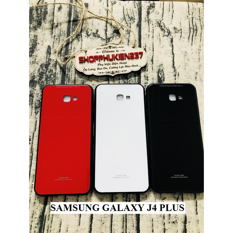 [Freeship toàn quốc từ 50k] ỐP LƯNG SS GALAXY J4 PLUS ỐP GƯƠNG CƯỜNG LỰC VIỀN DẺO ĐEN CAO CẤP