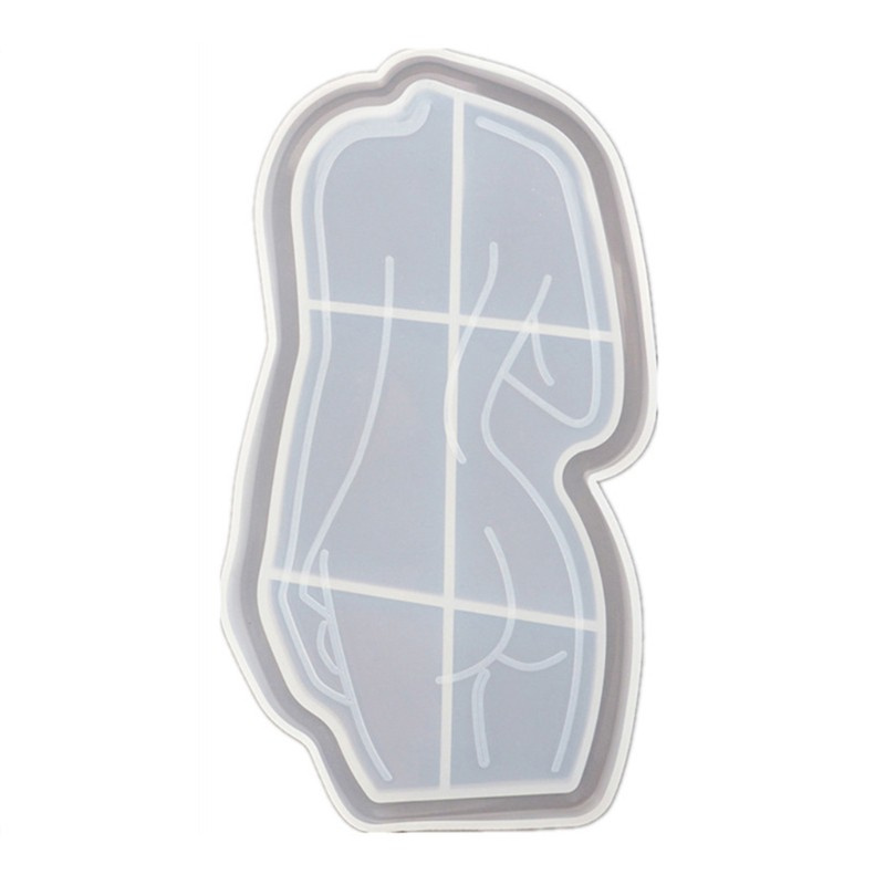 Khuôn silicon đúc epoxy resin làm khay đựng đồ DIY hình cơ thể phụ nữ kiểu trừu tượng