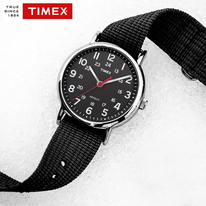 Đồng hồ Unisex Nam Nữ Timex Weekender T2N647 Mặt Tròn Dây Vải - Chính Hãng