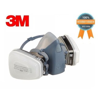 Bộ mặt nạ phòng độc 3M 7502 và phin lọc 3M 6001 - HÀNG CHÍNH HÃNG ( BHLD 365 )  BHLD 365