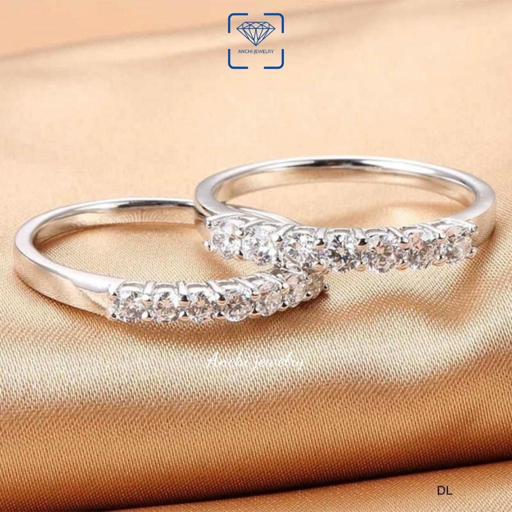 Nhẫn nữ bạc ta đính đá cầu vồng - Anchi jewelry