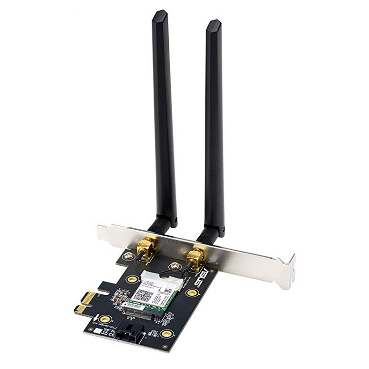 Card mạng không dây PCI Express Asus PCE-AX3000, WiFi 6 (802.11ax), chuẩn PCI-E tốc độ 3000Mbps