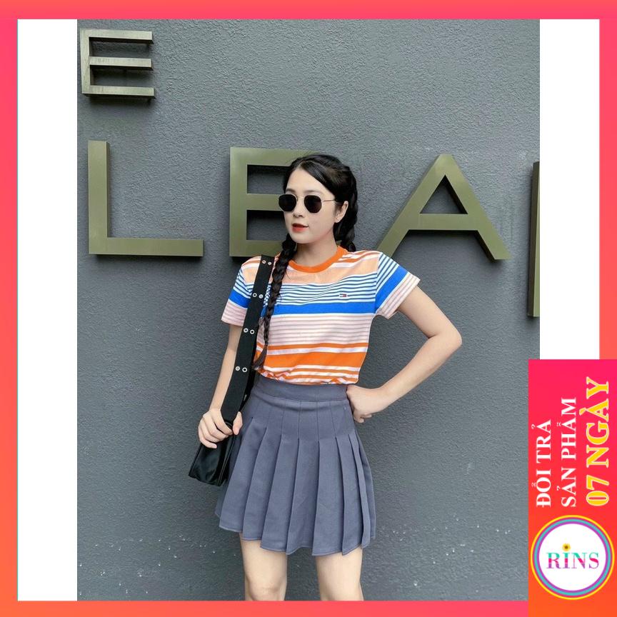 ÁO THUN ÁO PHÔNG TOMMY VNXK SỌC CAM - COTTON 100% 4C FORM CHÂU ÂU