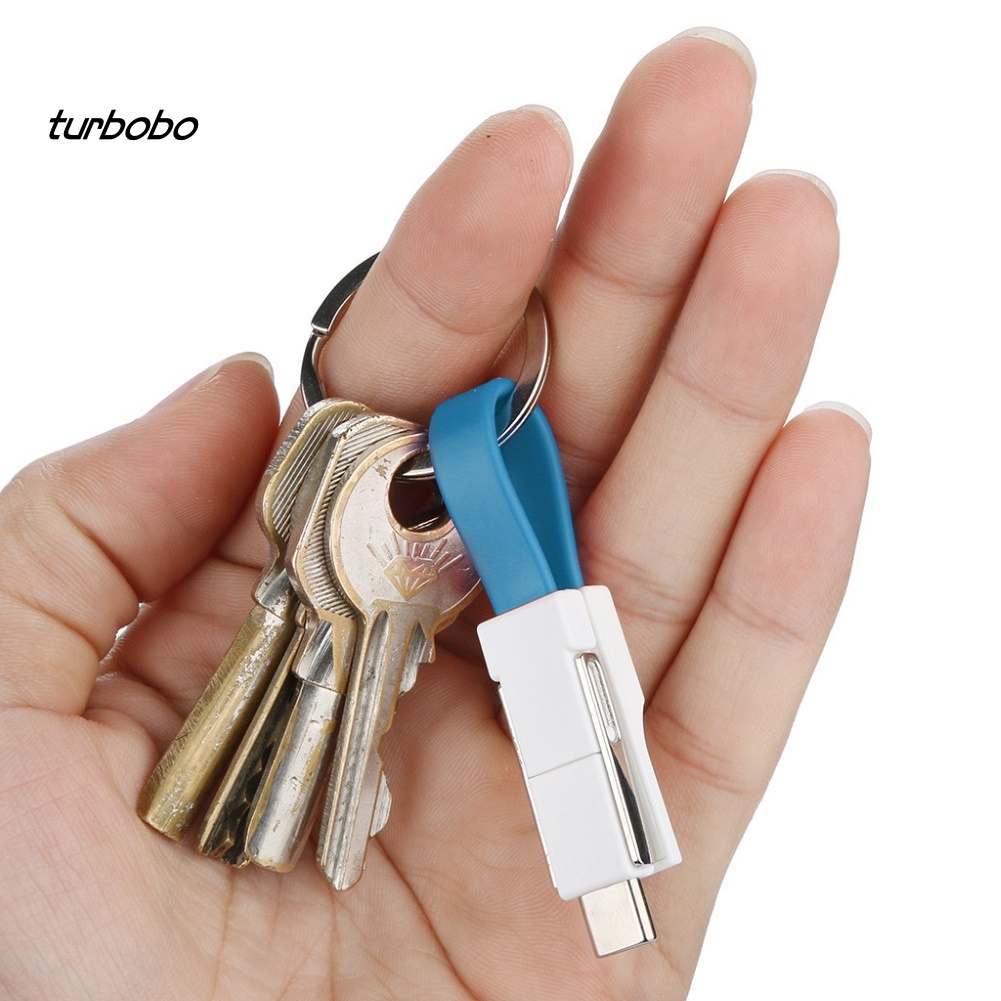 Dây Cáp Sạc 3 Trong 1 Micro Usb Type-C Có Móc Khóa Cho Điện Thoại Android Iphone