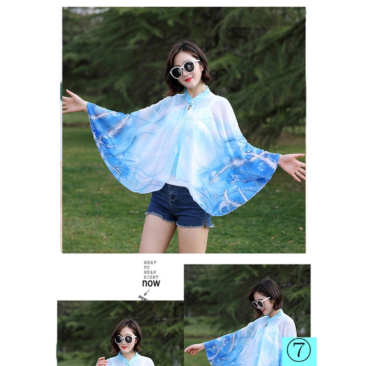 Áo Choàng Chiffon Lụa Chống Nắng Thời Trang Mùa Hè Cho Nữ
