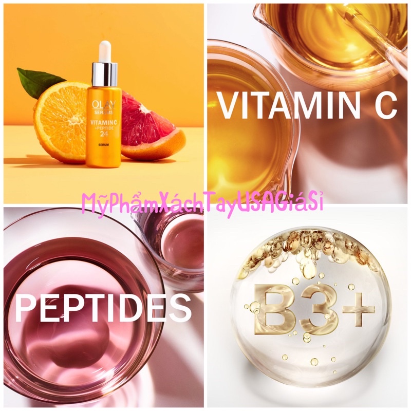 Serum dưỡng ẩm chống lão trẻ hóa da Olay vitamin C peptide 24 brightening 40ml