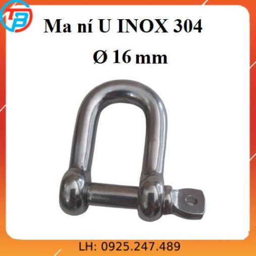 Ma ní U INOX 304 [ Phi 16mm ] CÁP THÉP Thái Bình VinàN