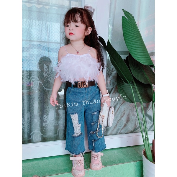 Sét áo lông và quần jean cho bé 7-28kg