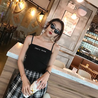 Áo hai dây cherry nữ thời trang