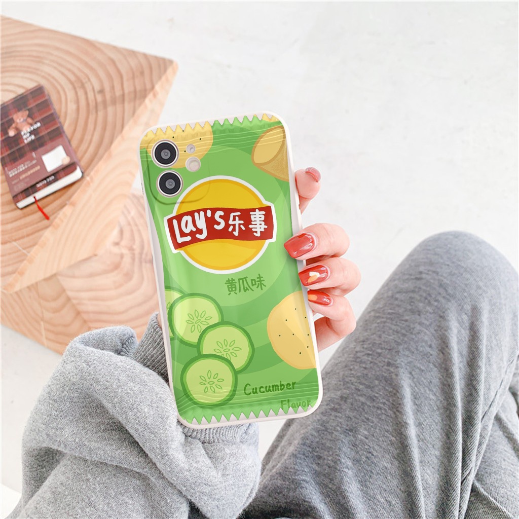Ốp lưng iphone vỏ kẹo nền trơn lay's snack 6/6splus/7/7plus/8/8plus/x/xr/xs/11/12/13/14/pro/max/plus/promax tr448