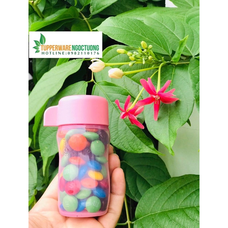 Tupperware -Bộ 3 bình nước eco mini 90ml kèm túi
