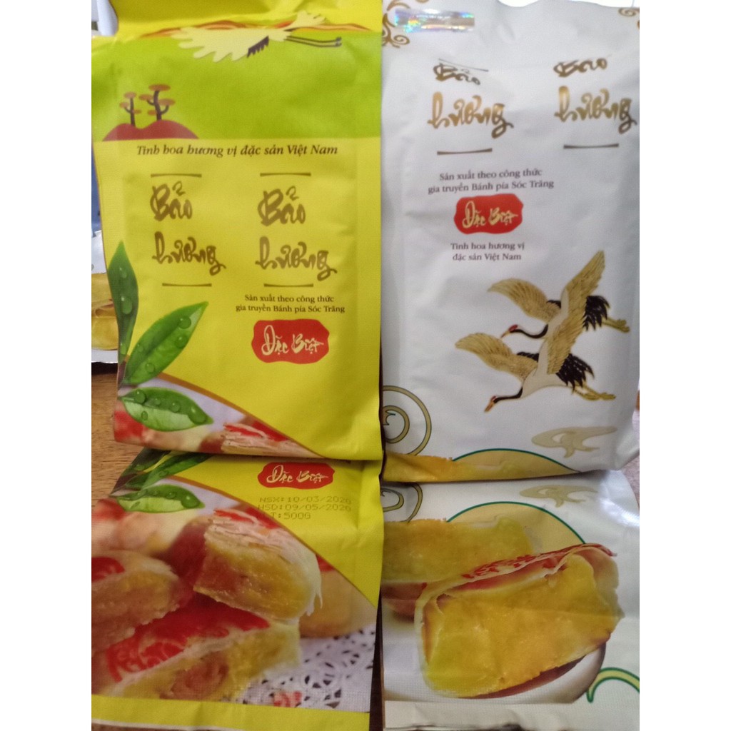 [Đặc sản Sóc Trăng] Bánh Pía Bảo Hương Nhân Sầu Riêng Trứng Đậu Xanh/Khoai Môn/Chay 500g