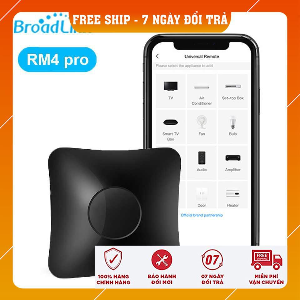 [bh 6 tháng]BỘ ĐIỀU KHIỂN TRUNG TÂM (IR+RF) BROADLINK RM4 PRO PHIÊN BẢN QUỐC TẾ 2020