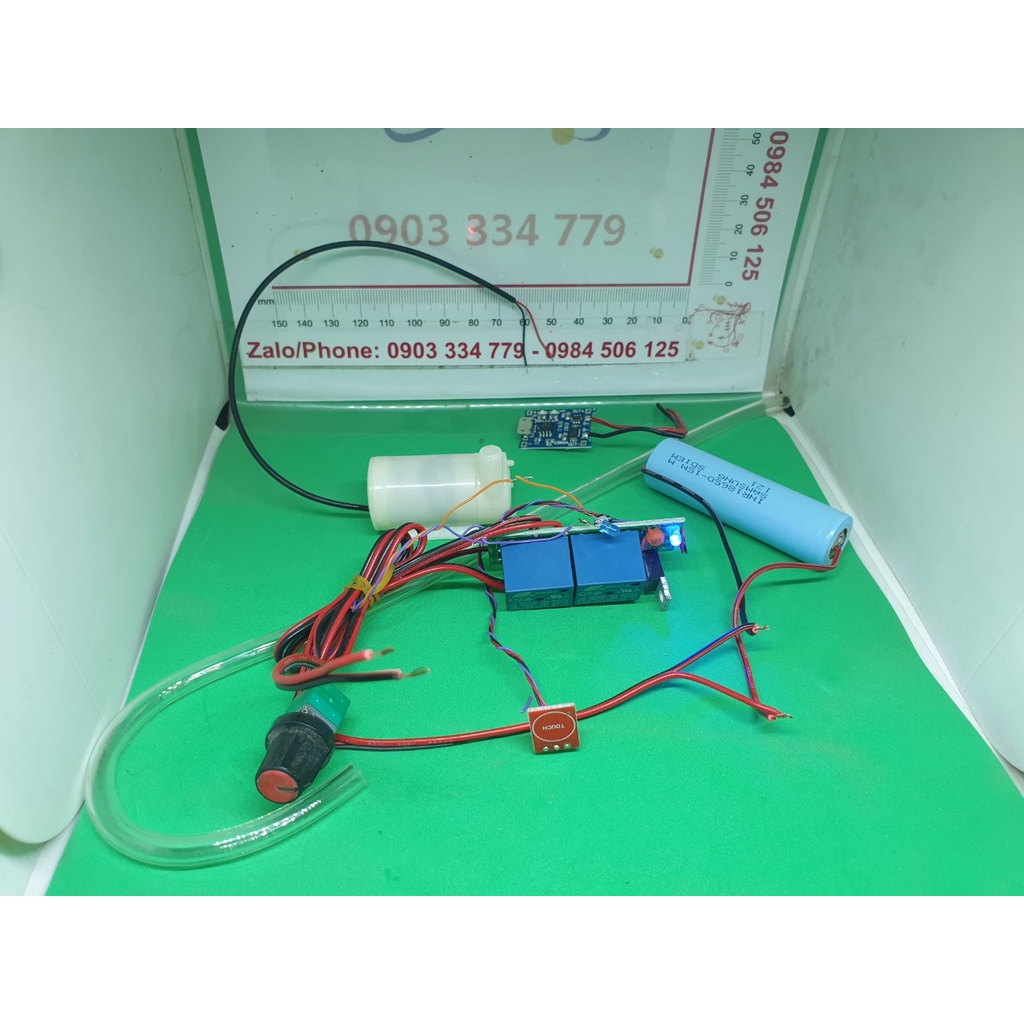 Combo Mạch Chế Máy Rót Rụ cảm biến chạm 3v7 Hàn sẵn bơm chìm
