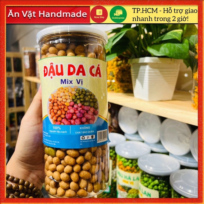 Đậu da cá ngũ vị hộp 600g, Đồ ăn vặt Sài Gòn