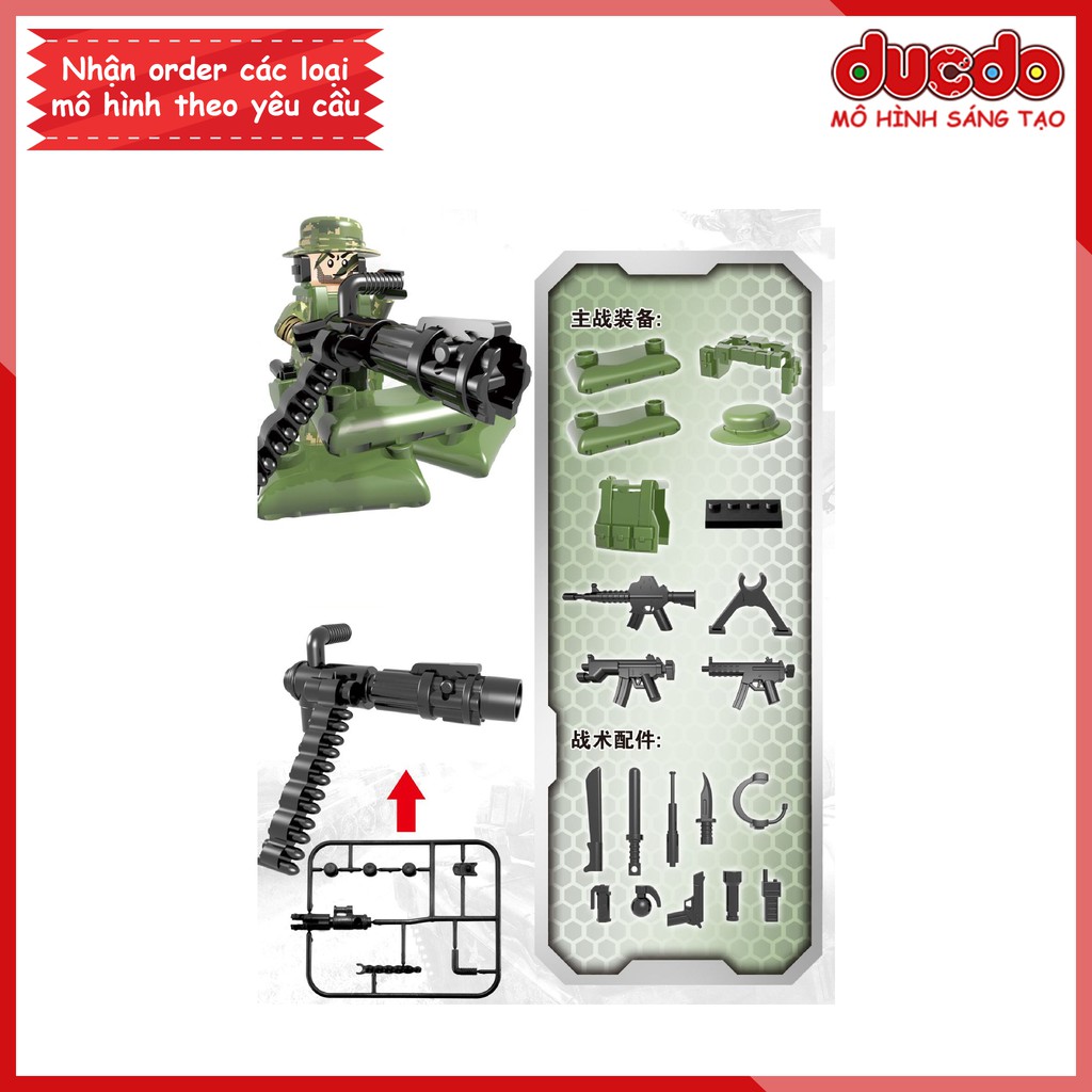 [Đóng túi] Biệt đội 6 lính đặc công SEAL ngụy trang - Đồ chơi Lắp ghép Mini Minifigures Army SWAT Mô hình TBS 75-80