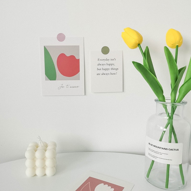 Bộ 17 Tấm Thiệp Hoạ Tiết Hoa Tulip Trang Trí Đẹp Mắt | BigBuy360 - bigbuy360.vn