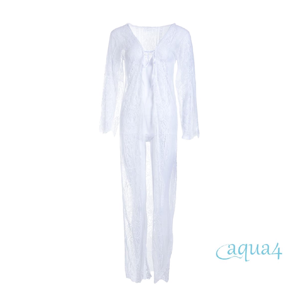 Set áo choàng Bikini phối ren kèm áo khoác ngoài | BigBuy360 - bigbuy360.vn