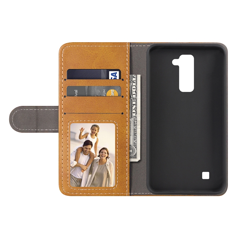 Bao da điện thoại dạng ví nắp lật nam châm sang trọng có ngăn đựng thẻ thời trang cho LG Magna/G4 Mini/G4C