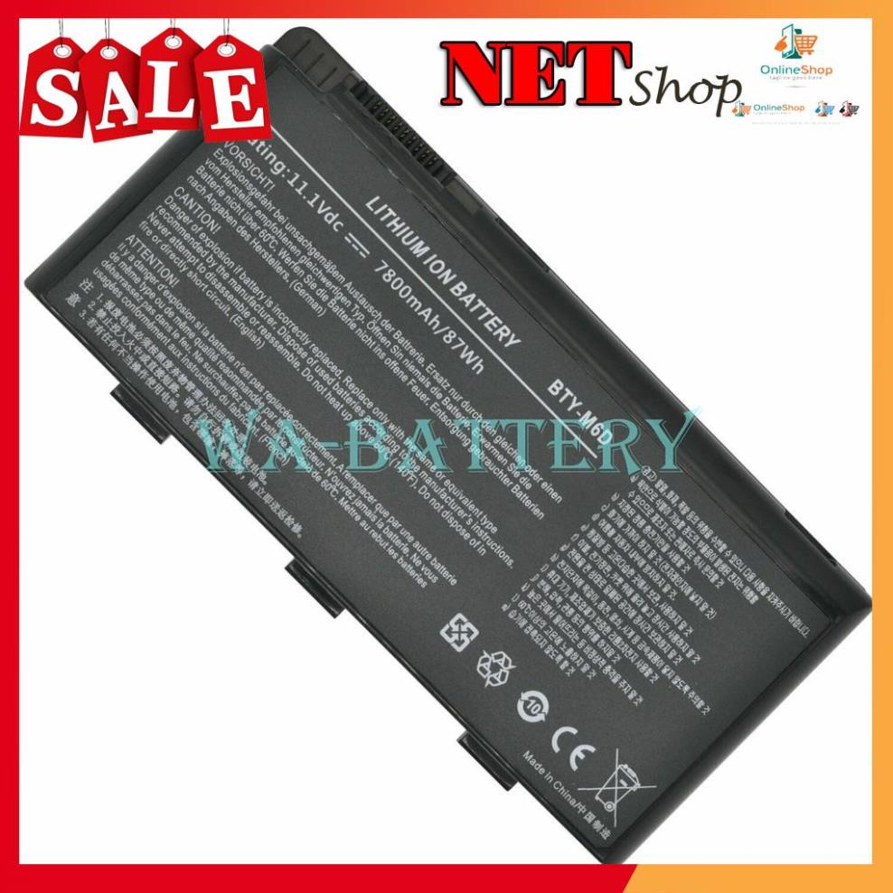 💖 Pin Laptop MSI GT60 GT660 GT680 GT780 BTY-M6D Battery