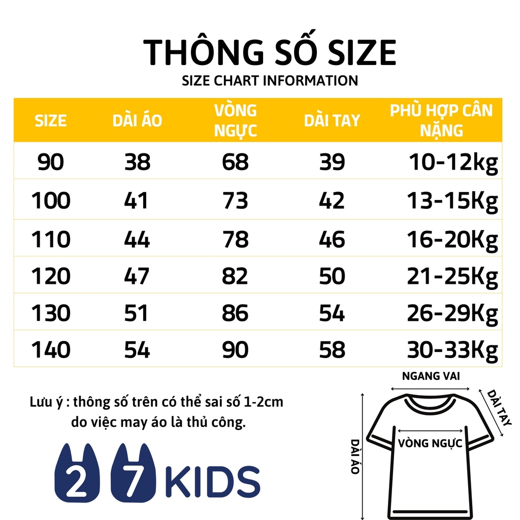 Áo thun nỉ bé trai dài tay 27Kids áo nỉ da cá nam cho trẻ từ 2-10 tuổi BLSS5