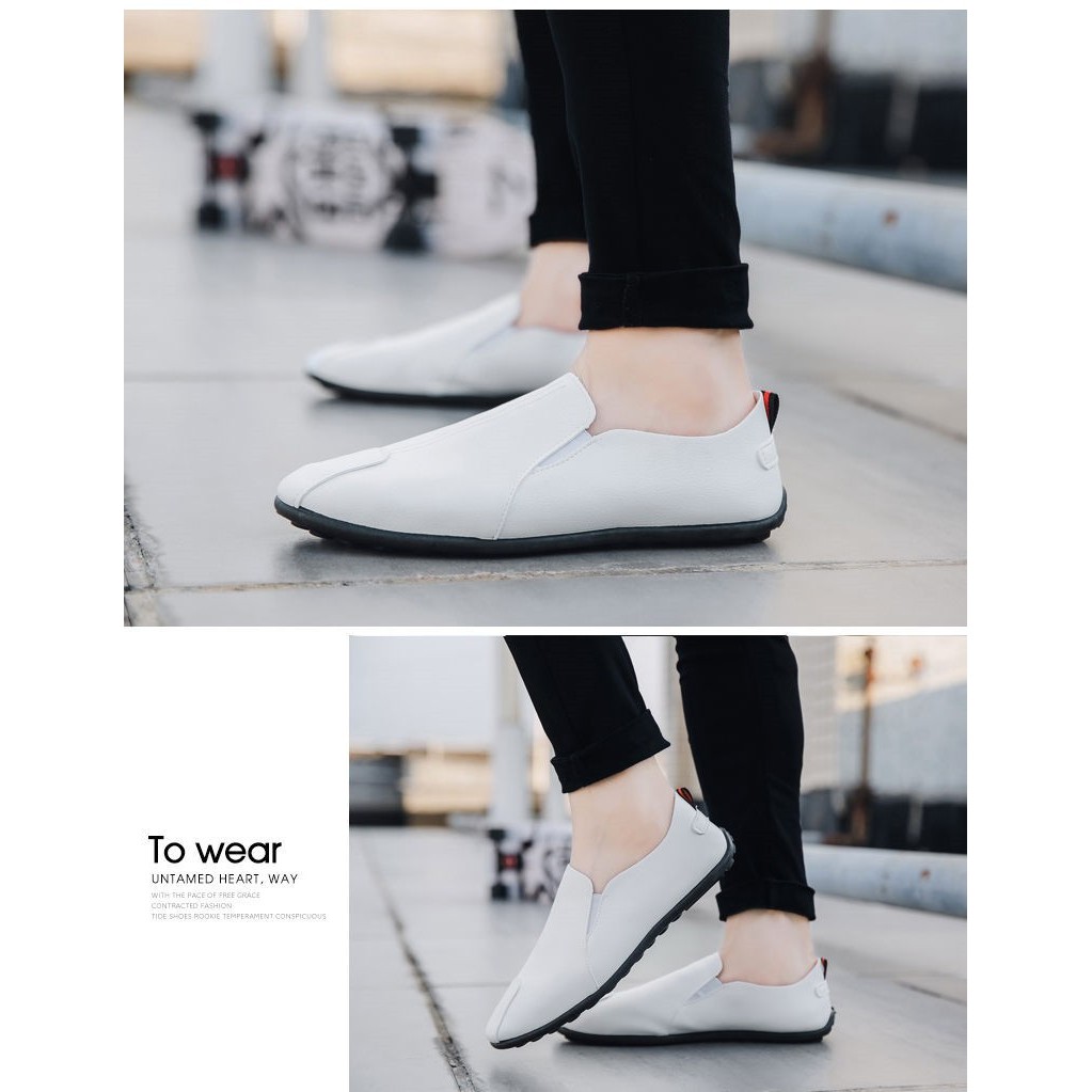 Giày lười, giày mọi nam phong cách Hàn Quốc đi làm đi chơi chất liệu mềm mại siêu thoáng chống trơn trượt