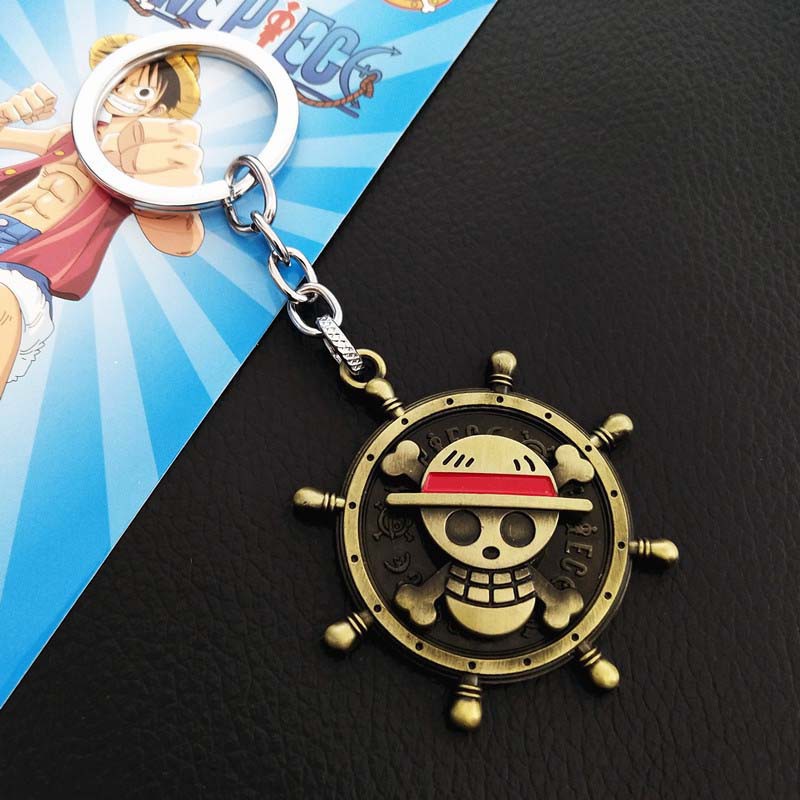 Móc chìa khóa họa tiết logo anime One Piece độc đáo chất lượng cao