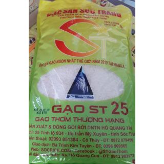 Gạo ST25 túi 5kg Đặc Sản Sóc Trăng