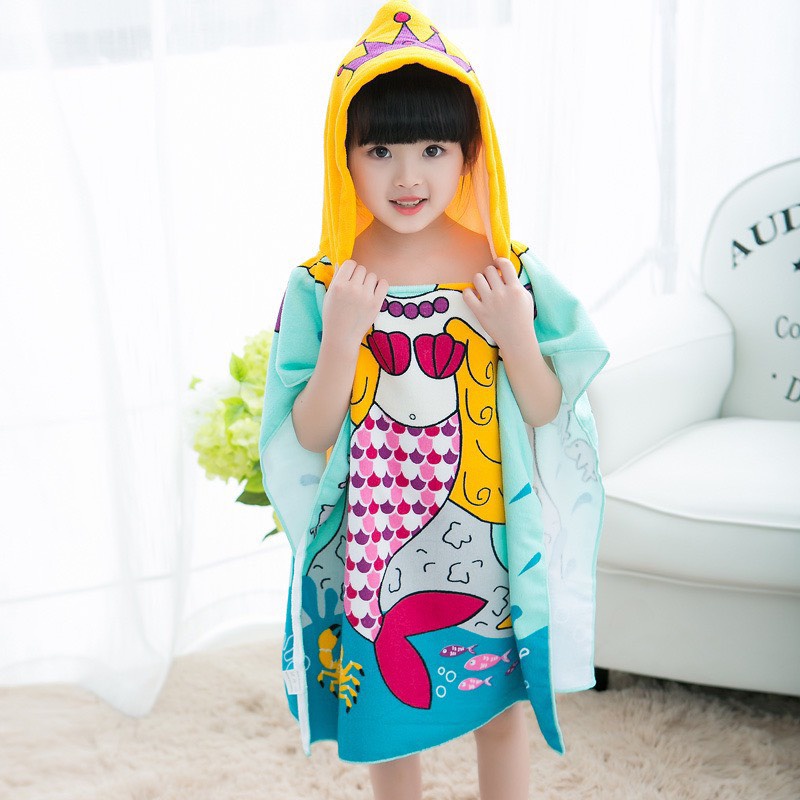 Nhiều mẫu khăn choàng tắm / áo choàng tắm có mũ cho bé trai bé gái 1-5y, nhiều mẫu xinh xắn | Bigbaby Shop