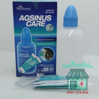 Chăm sóc mũi xoang agsinus care hộp 1 bình 180ml + 5 gói muối