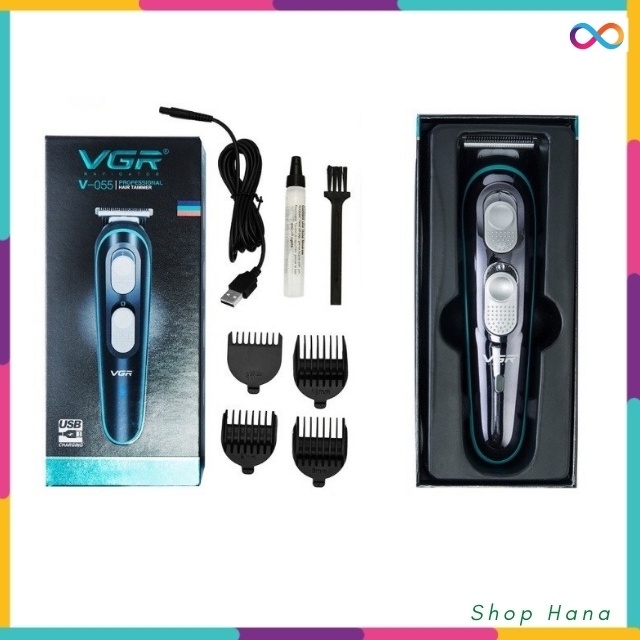 Tông Đơ Cắt Tóc Người lớn kèm 4 Lược Căn Chỉnh 3/6/9/12mm Kiêm Cắt Tỉa Râu, Lưỡi Cắt Điều Chỉnh 3 Kích Cỡ 1,2,3mm HNH019