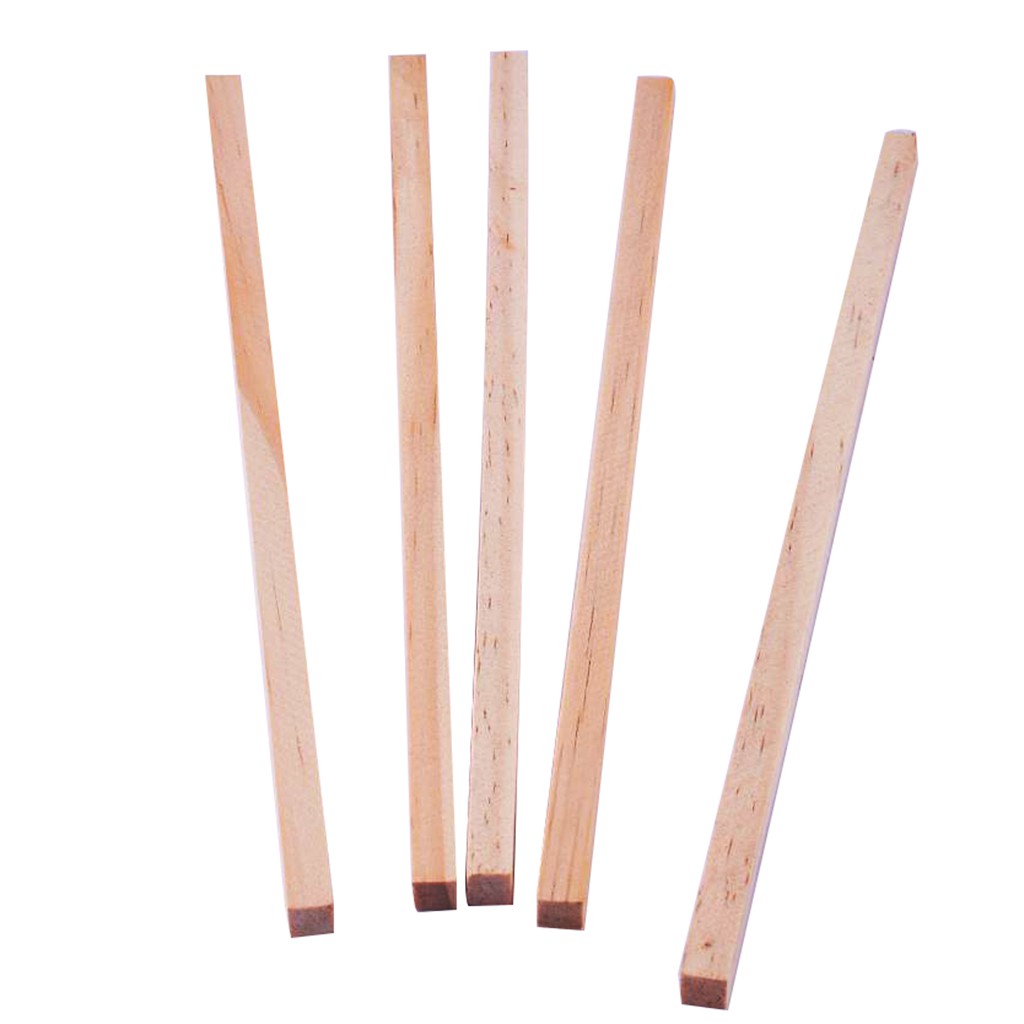 Set 5 Que Gỗ Thông Làm Mô Hình Cỡ 1x1 X 20cm