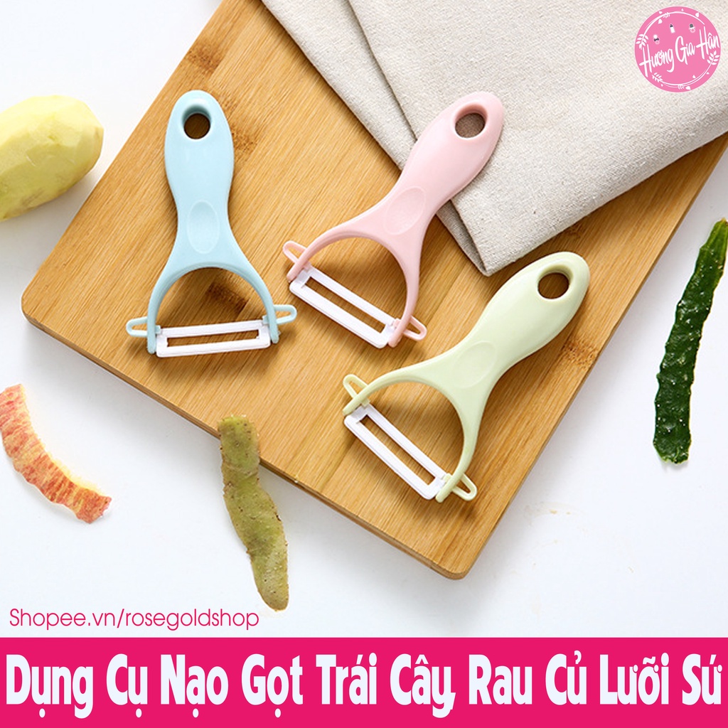 Dụng Cụ Nạo Gọt Trái Cây, Rau Củ Lưỡi Sứ Chống Đứt Tay