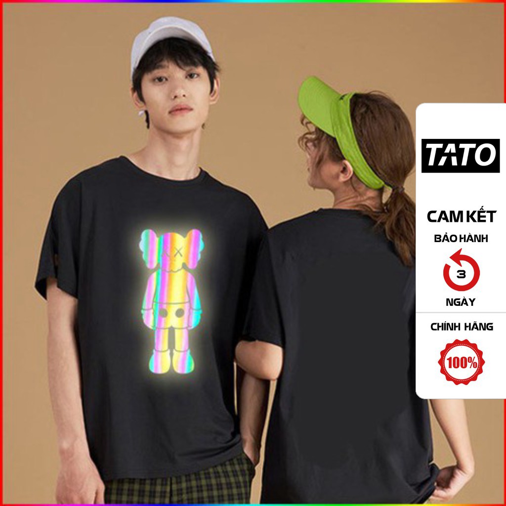 Áo thun tay lỡ nam nữ Kaw.s Áo Thun Phản Quang 7 Màu chất liệu cotton mềm mịn Áo thun unisex TATO_OFFICIAL