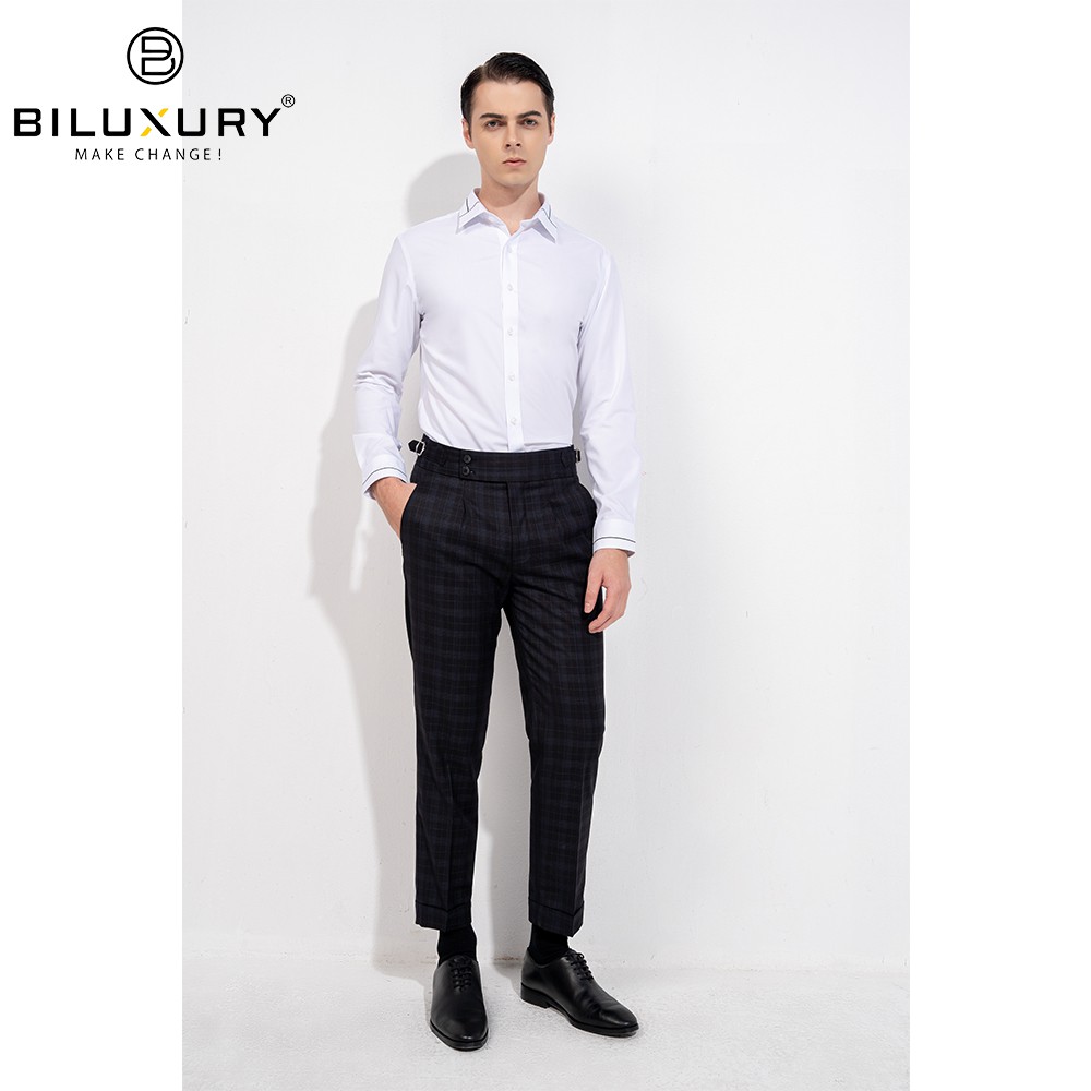 Áo sơ mi nam dài tay cao cấp BILUXURY đơn giản tinh tế phù hợp mọi hoàn cảnh 4SMDT016TRK | BigBuy360 - bigbuy360.vn