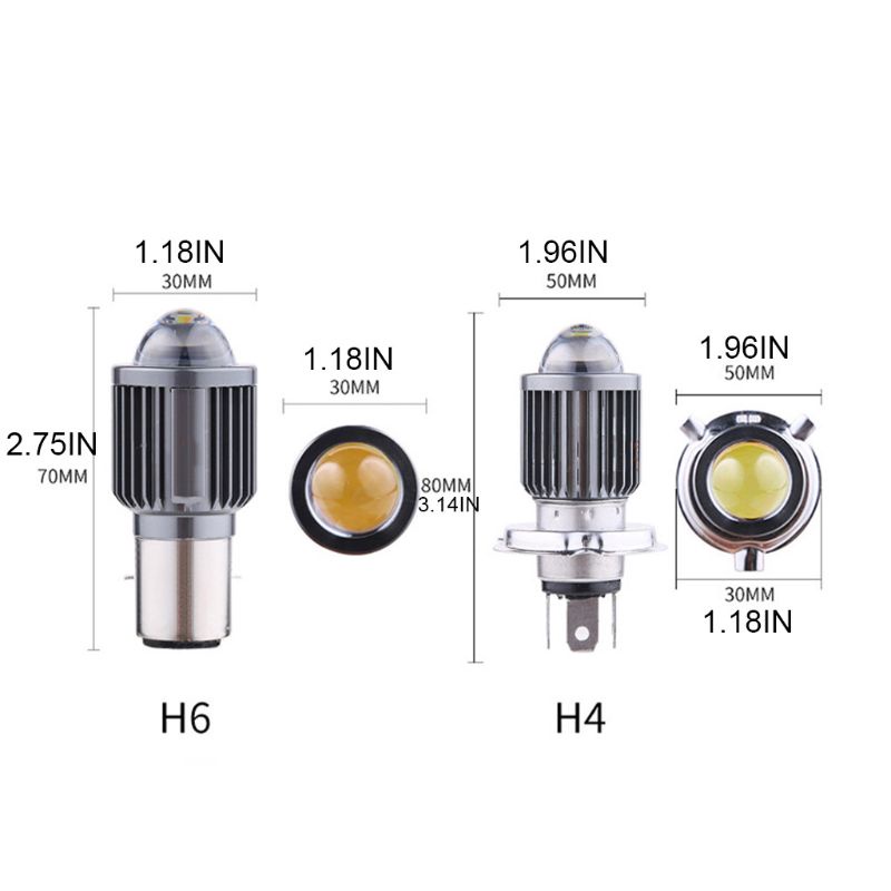 Đèn Pha LED H4 Chuyên Dụng Cho Xe Scooter