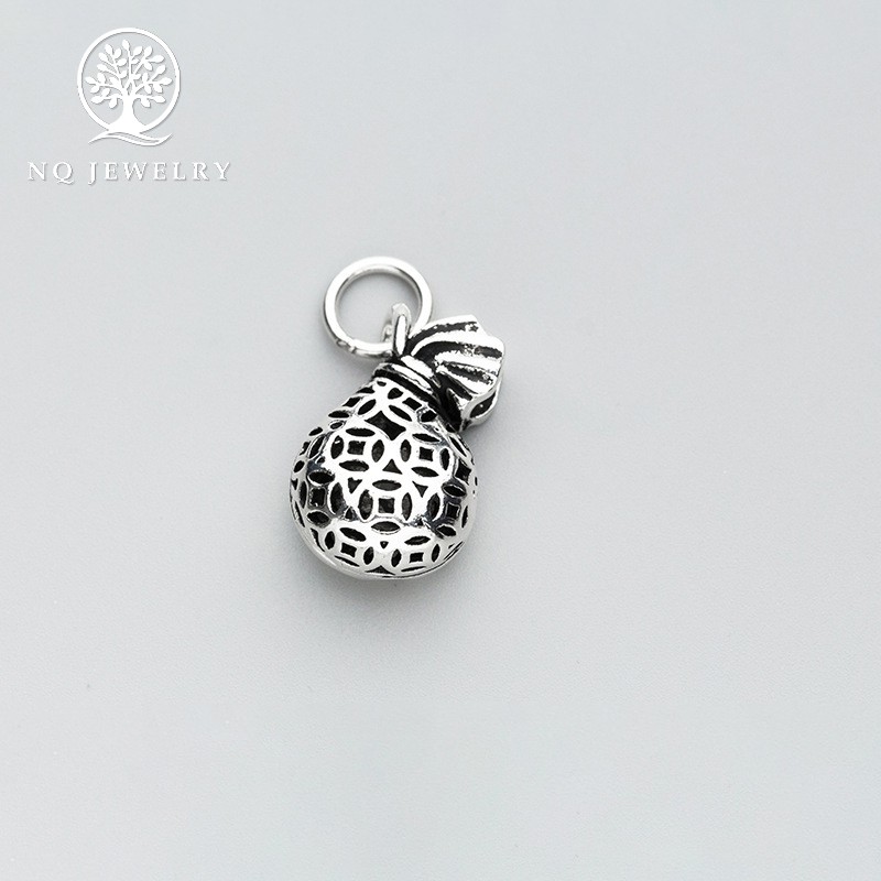 Mặt dây chuyền bạc hình túi tiền - NQ Jewelry