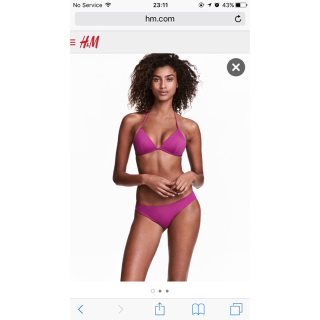 Bộ áo bơi 2 mảnh H&amp;M: Swimwear Triangle Push Up Effect