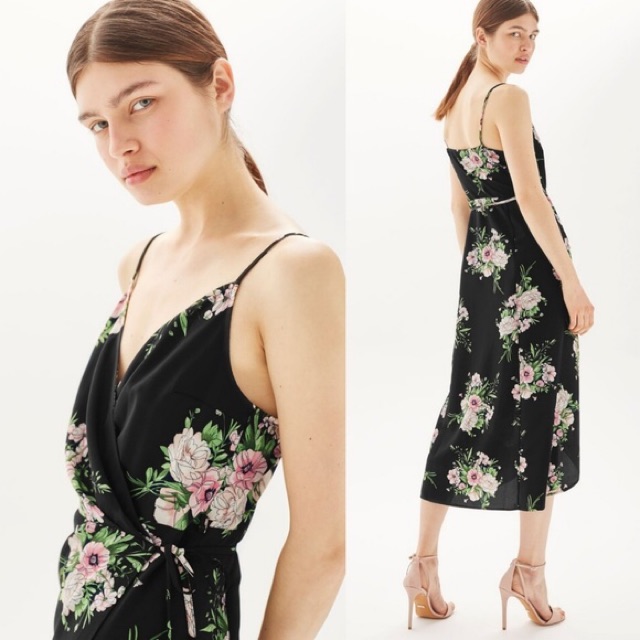 TOPSHOP 🎏 Váy Topshop Floral Wrap Dress