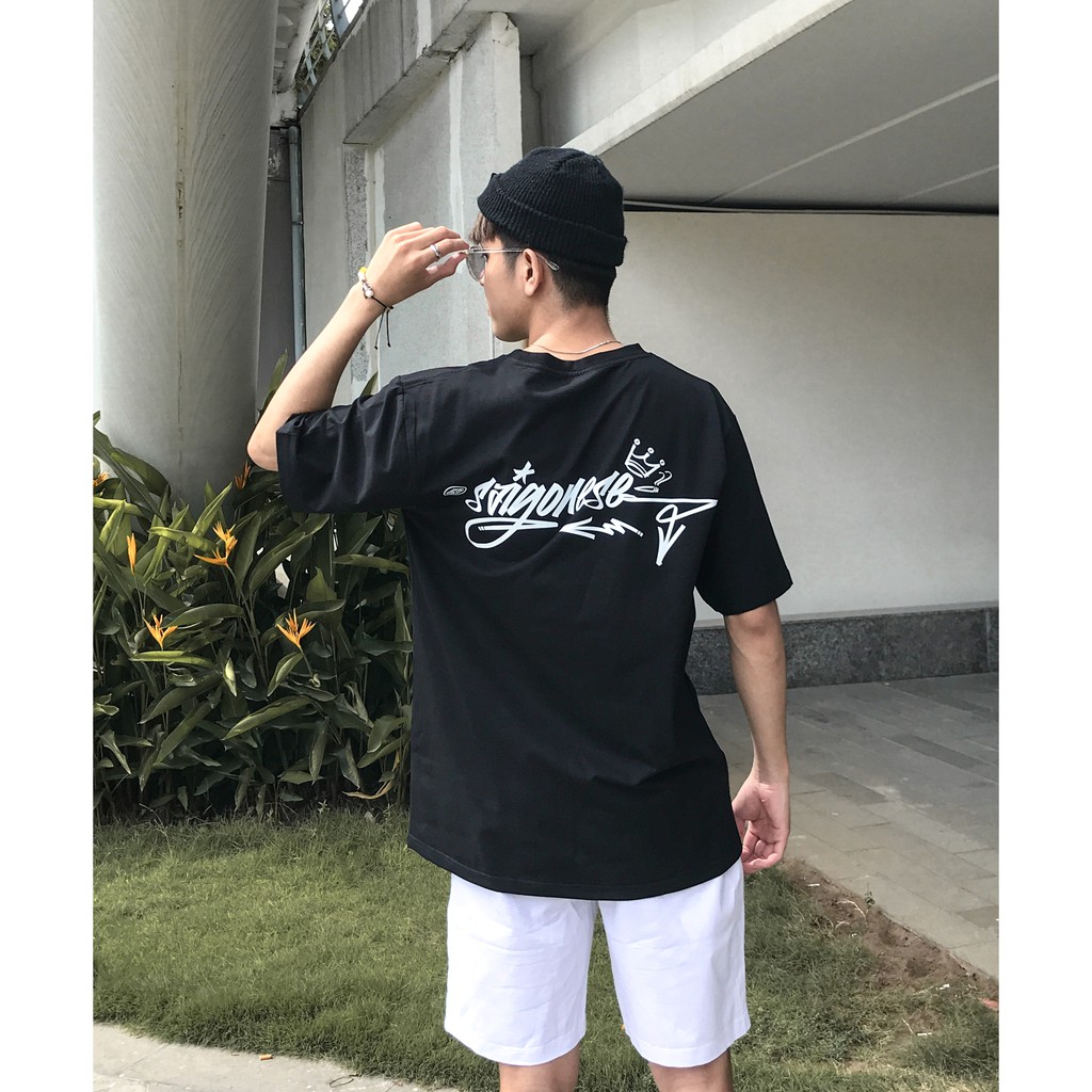 Áo Phông Tay Lỡ Form Rộng Graffiti SAIGONESE Unisex Streetwear Nam Nữ