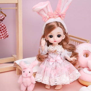 Búp Bê Em Bé 16cm 13 Khớp Cơ Thể Di Chuyển Được 1 / 8 bjd Mặc Quần Áo Và Giày