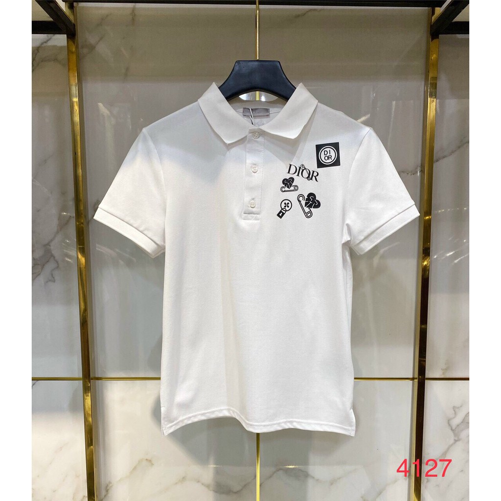 Áo Phông Polo Nam, Áo Thun Nam Cổ Bẻ In Sticker Dễ Thương Chất Thun Cá Sấu Siêu Bền - AC79 - Shopmens