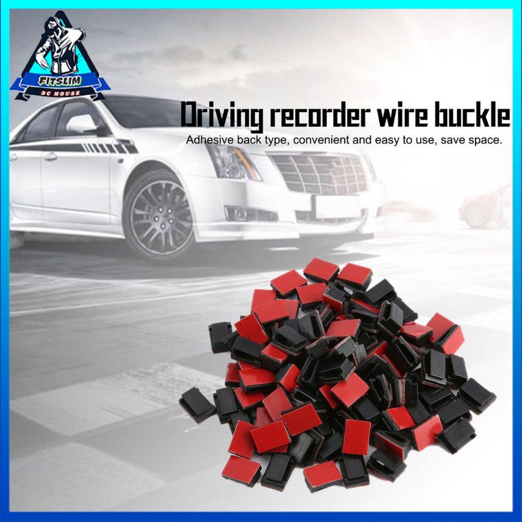 Set 100 Kẹp Giữ Dây Cáp Gắn Xe Hơi Tiện Dụng Giá Đỡ