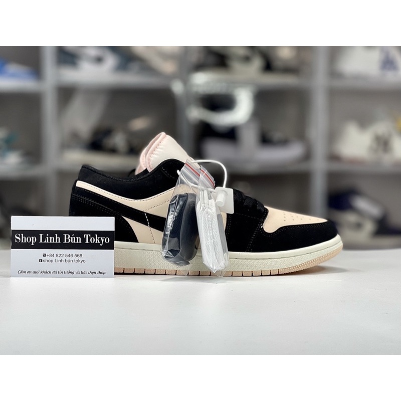 Giày Sneaker 🔥low black Guava hồng màu hồng kèm phụ kiện